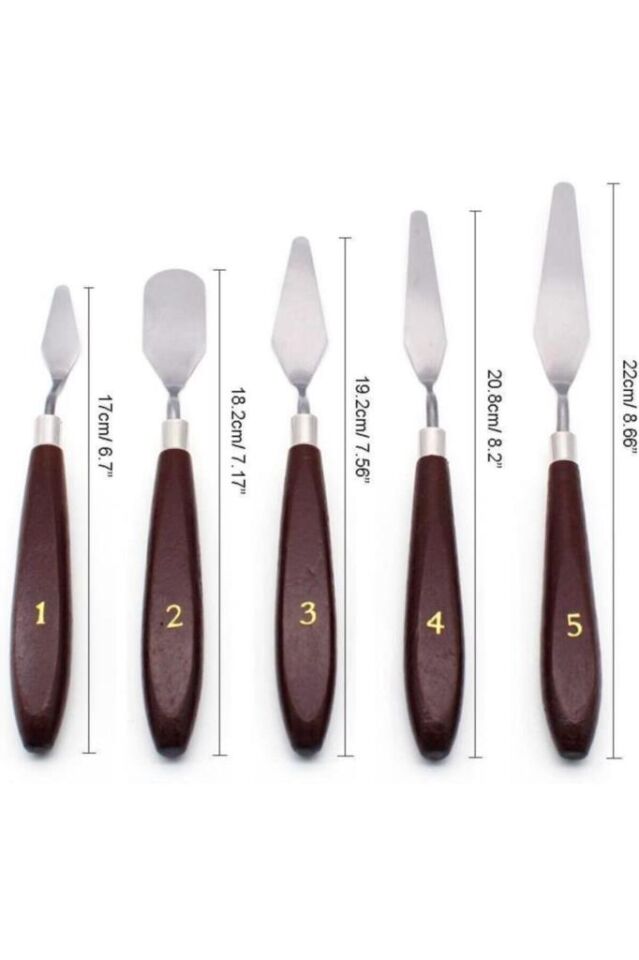 Profesyonel Metal Spatula Seti 5 li