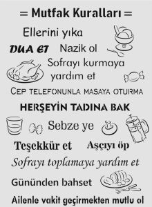 Yazı Desenler Stencil Şablon (35x50) YZ-295