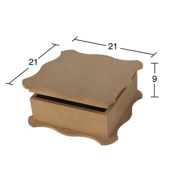 Ahşap Kare Kutu KU207