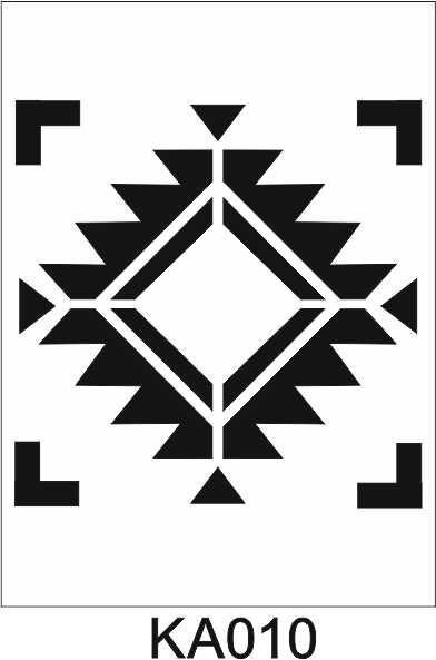 Kare ve Fayans Desenler Stencil Şablon (33x33) KA-010