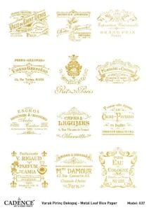 Cadence Altın Varak Pirinç Dekoapaj Kağıdı - Model 37
