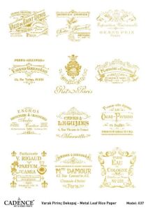 Cadence Altın Varak Pirinç Dekoapaj Kağıdı - Model 37