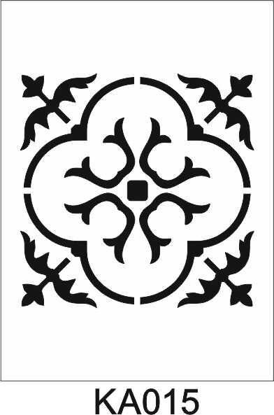 Kare ve Fayans Desenler Stencil Şablon (33x33) KA-015