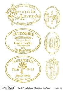 Cadence Altın Varak Pirinç Dekoapaj Kağıdı - Model 38