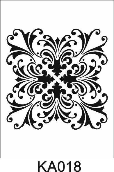 Kare ve Fayans Desenler Stencil Şablon (33x33) KA-018