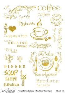 Cadence Altın Varak Pirinç Dekoapaj Kağıdı - Model 39