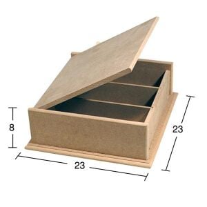 Ahşap Üç Bölmeli Kutu KU217