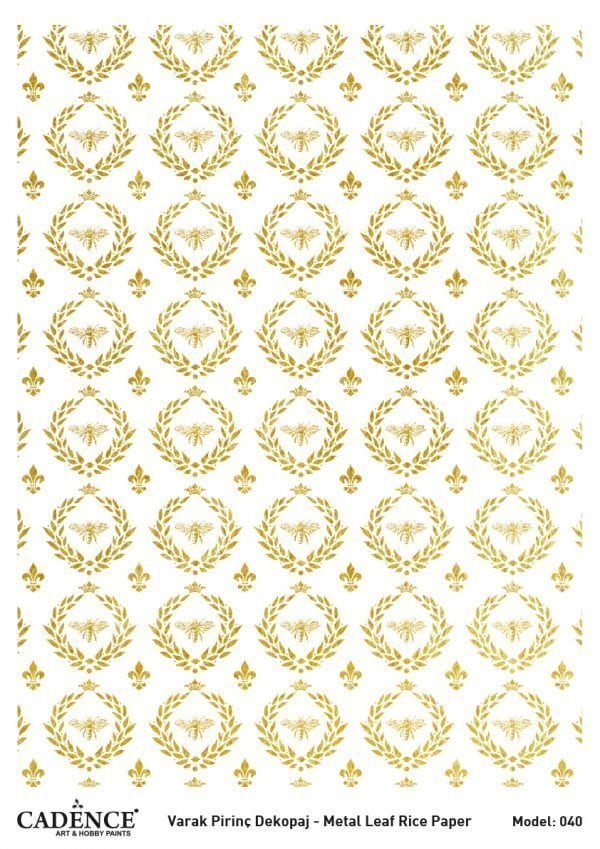 Cadence Altın Varak Pirinç Dekoapaj Kağıdı - Model 40