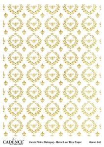 Cadence Altın Varak Pirinç Dekoapaj Kağıdı - Model 40