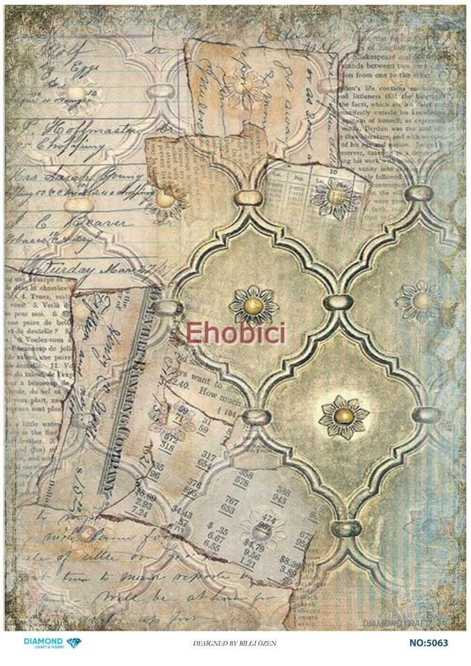 Diamond Pirinç Dekopaj Kağıdı - 5063