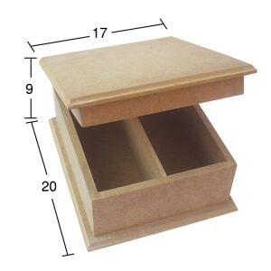 Ahşap İki Bölmeli Kutu KU221