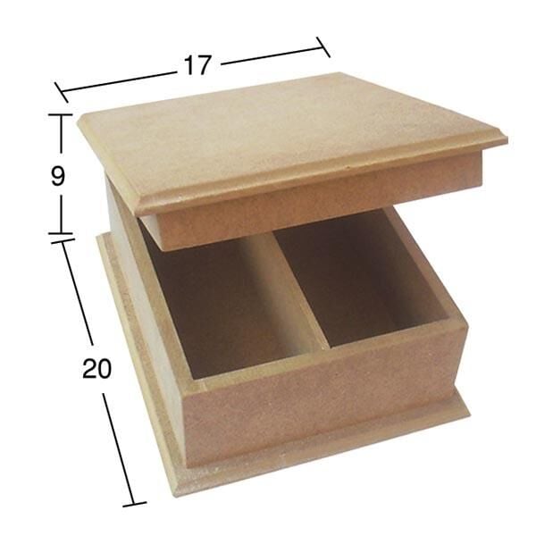 Ahşap İki Bölmeli Kutu KU221