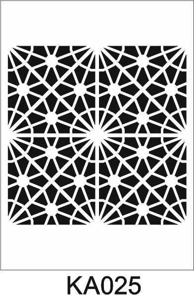 Kare ve Fayans Desenler Stencil Şablon (33x33) KA-025