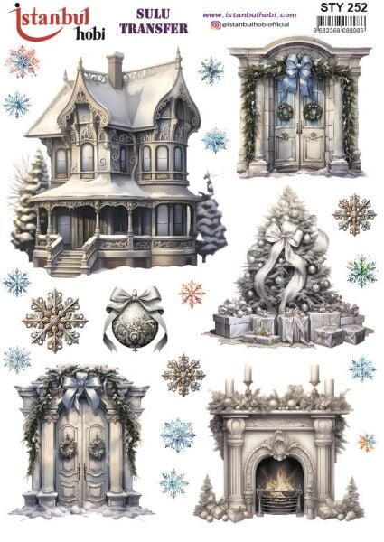 Yılbaşı Sulu Transfer 25x35cm STY252