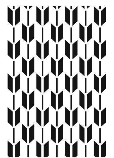 Ardışık Desen Stencil Şablon (21x30) R-055