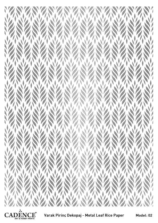 Cadence Gümüş Varak Pirinç Dekoapaj Kağıdı - Model 02