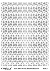 Cadence Gümüş Varak Pirinç Dekoapaj Kağıdı - Model 02