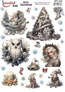 Yılbaşı Sulu Transfer 25x35cm STY253