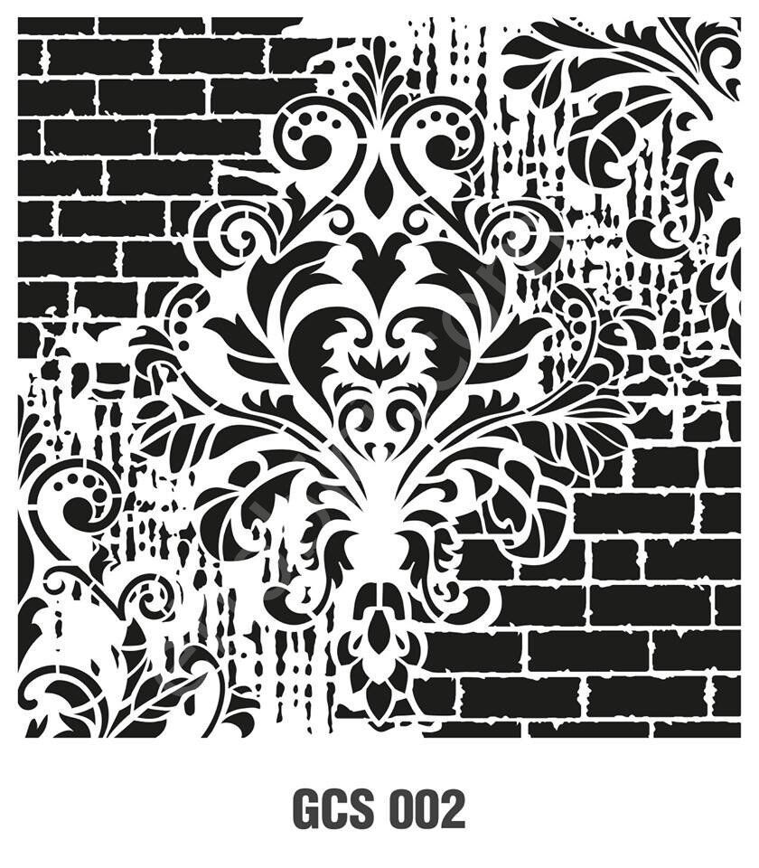 Cadence Grunge Duvar Stencil 45x45 - GCS-002