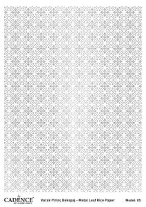 Cadence Gümüş Varak Pirinç Dekoapaj Kağıdı - Model 05