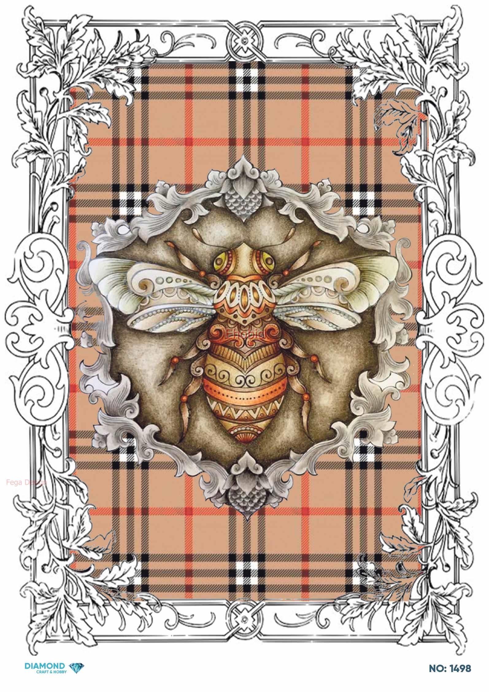 Diamond Pirinç Dekopaj Kağıdı - 1498