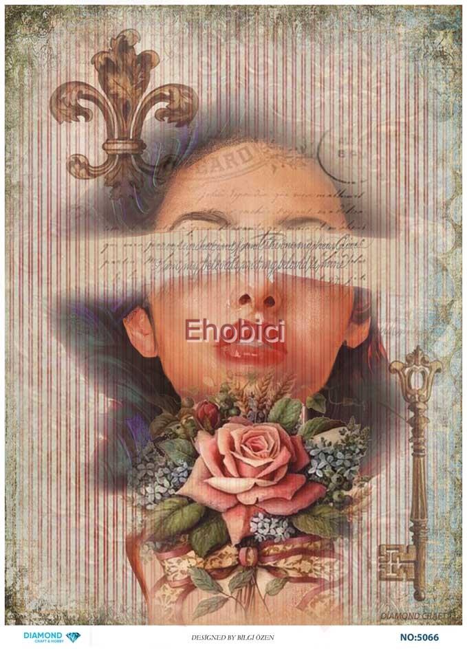 Diamond Pirinç Dekopaj Kağıdı - 5066