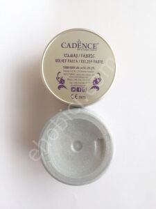Cadence Simli Kumaş Rölyef Pasta Gümüş 15835