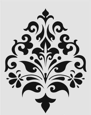 Damask Desen Stencil Şablon (21x30) DA-044
