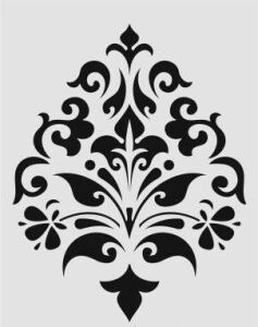 Damask Desen Stencil Şablon (21x30) DA-044