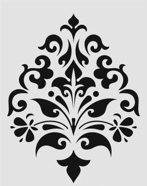 Damask Desen Stencil Şablon (21x30) DA-044