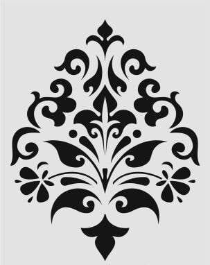 Damask Desen Stencil Şablon (21x30) DA-044