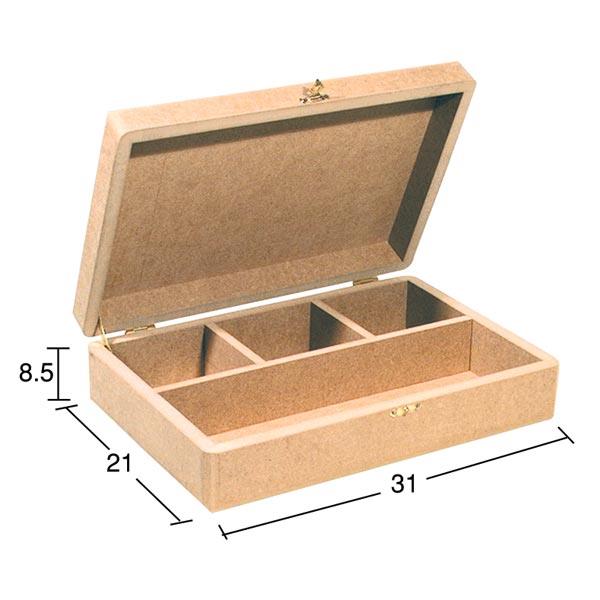 Ahşap Dört Bölmeli Kutu KU242