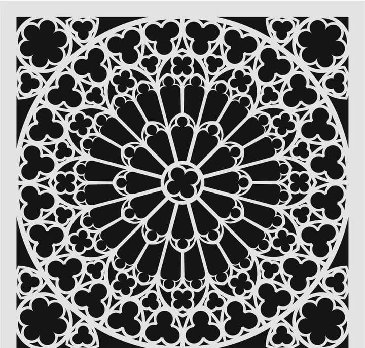 Kare ve Fayans Desenler Stencil Şablon (40x40) KA-059