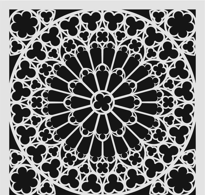 Kare ve Fayans Desenler Stencil Şablon (40x40) KA-059