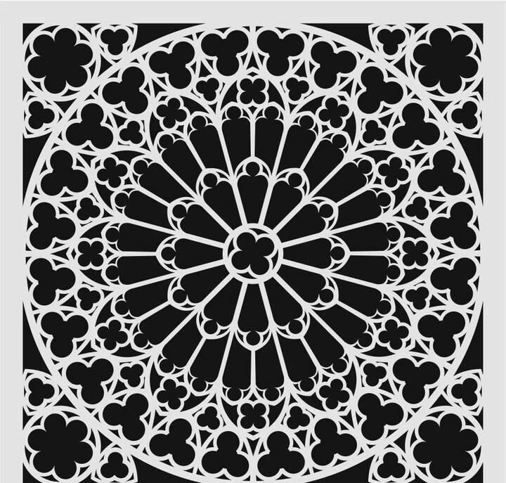 Kare ve Fayans Desenler Stencil Şablon (40x40) KA-059