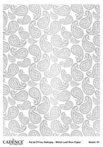 Cadence Gümüş Varak Pirinç Dekoapaj Kağıdı - Model 07