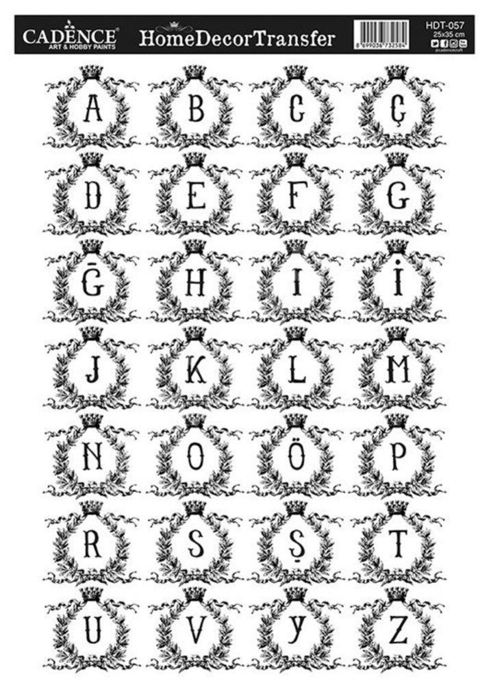 Cadence Home Dekor Transfer Kağıdı 25x35cm HDT-57