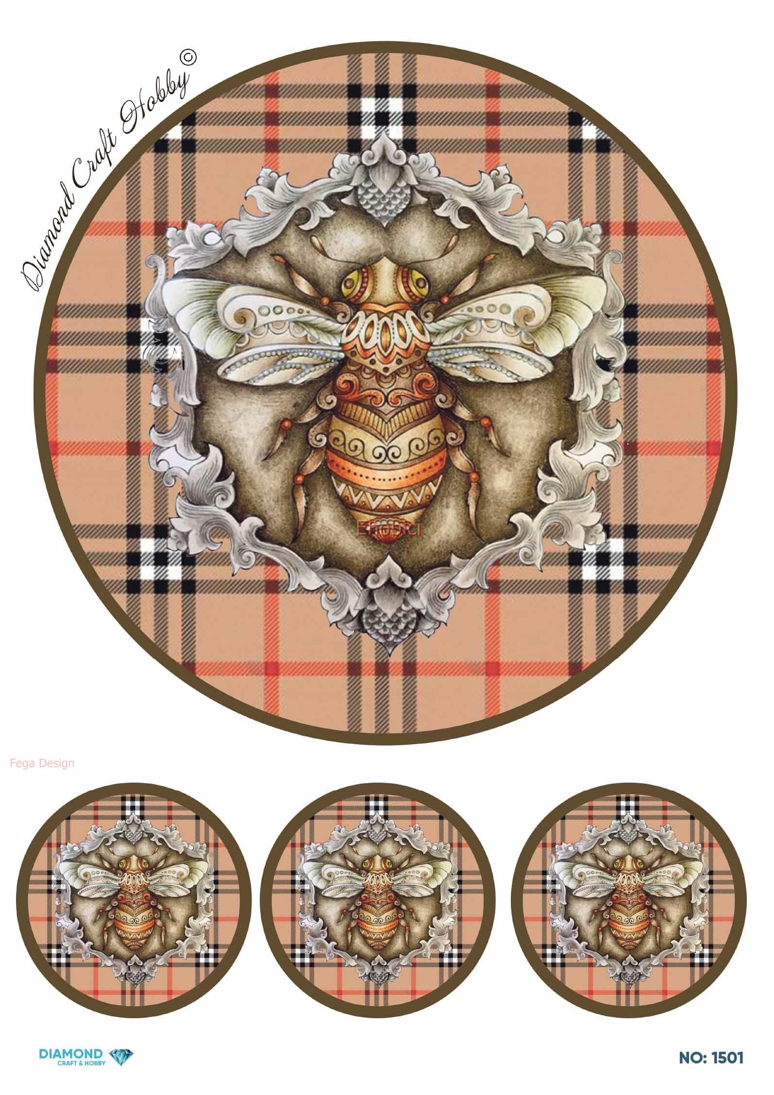 Diamond Pirinç Dekopaj Kağıdı - 1501