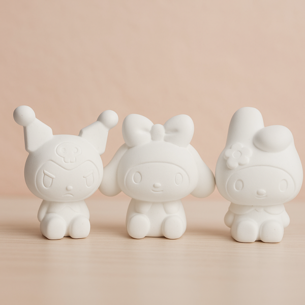 Kuromi + My Melody + Hello Kawaii Figür 3'lü Set