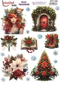 Yılbaşı Sulu Transfer 25x35cm STY258