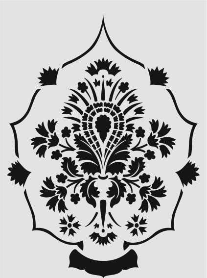 Damask Desen Stencil Şablon (35x50) DA-047
