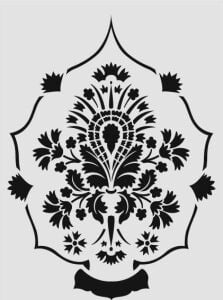 Damask Desen Stencil Şablon (35x50) DA-047