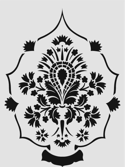 Damask Desen Stencil Şablon (35x50) DA-047