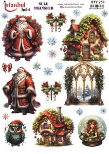 Yılbaşı Sulu Transfer 25x35cm STY259