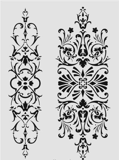 Damask Desen Stencil Şablon (35x50) DA-046
