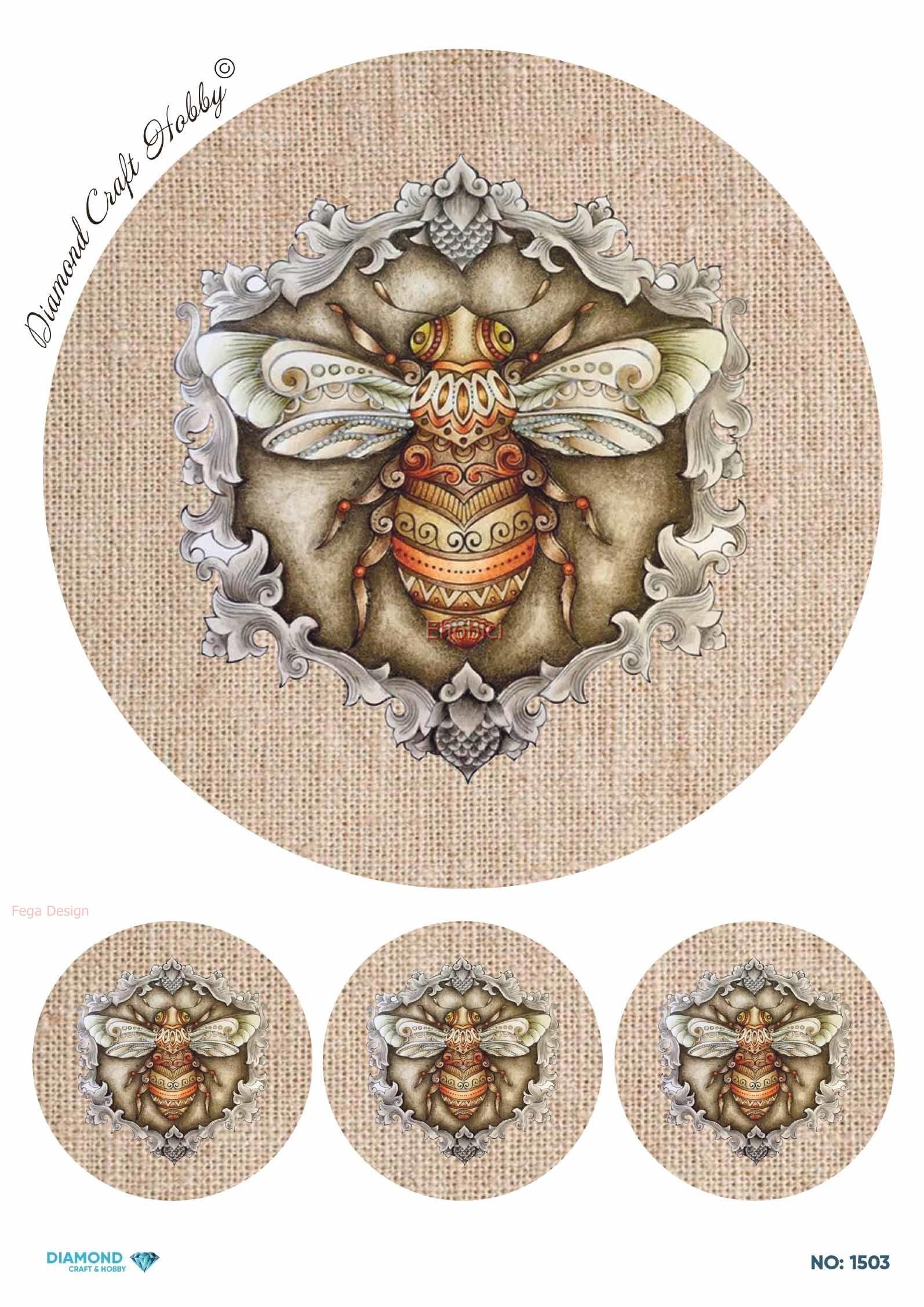 Diamond Pirinç Dekopaj Kağıdı - 1503