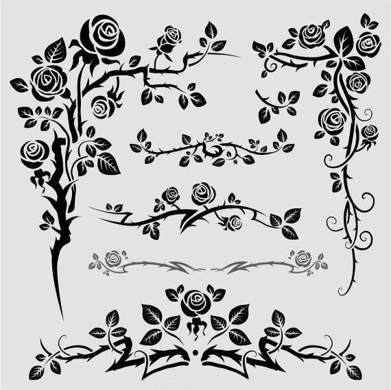 Köşe Desenler Stencil Şablon (50x50) KÖ-050