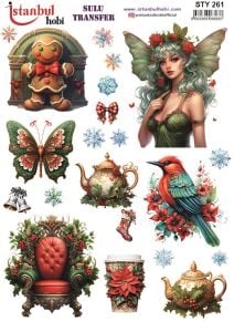 Yılbaşı Sulu Transfer 25x35cm STY261