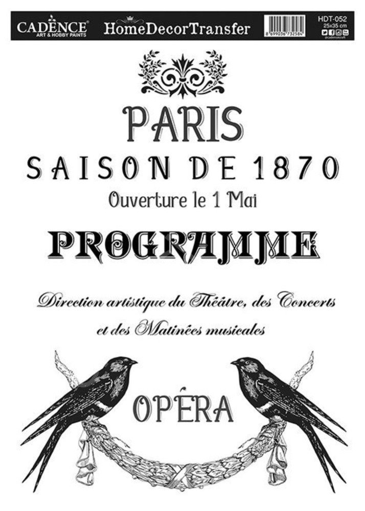 Cadence Home Dekor Transfer Kağıdı 25x35cm HDT-52