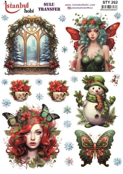 Yılbaşı Sulu Transfer 25x35cm STY262